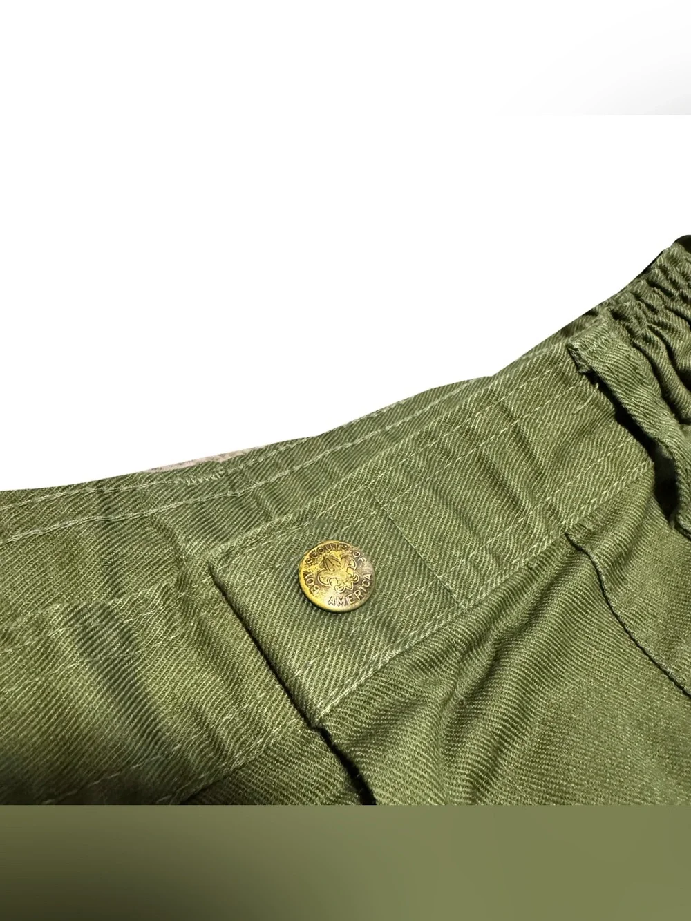Vintage Boy Scouts of American Cargo Shorts Men's 34 Green Cotton Utility Gorp